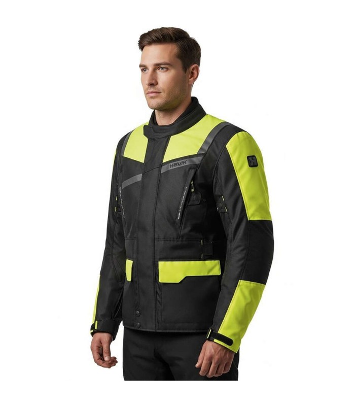 Motorrajacke Hevik Stelvio Light schwarz gelb
