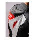 Tuta moto pelle Ixon Jackal bianco rosso