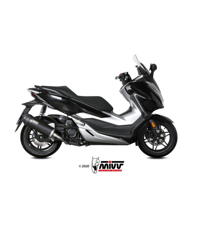 Echappement Mivv Mover inox noir Honda Forza 300 (2018-20)