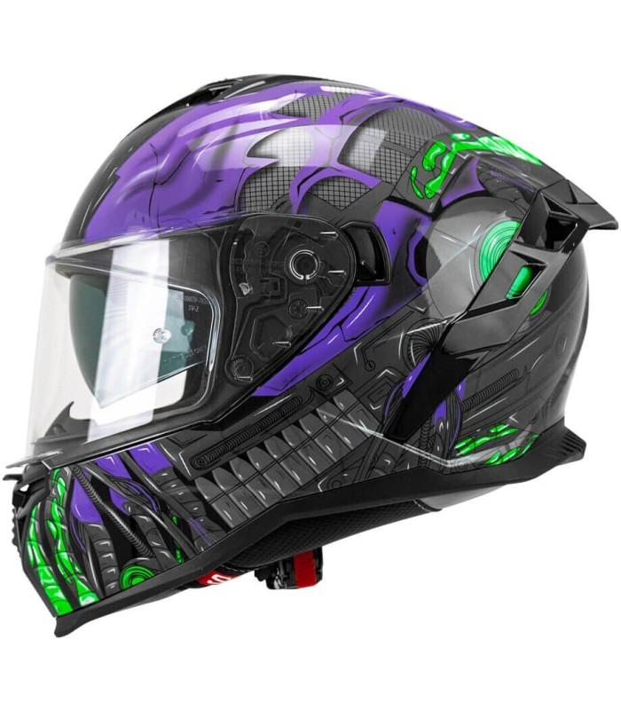 CGM 363 Shot Villain black purple helmet