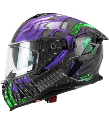 CGM 363 Shot Villain black purple helmet