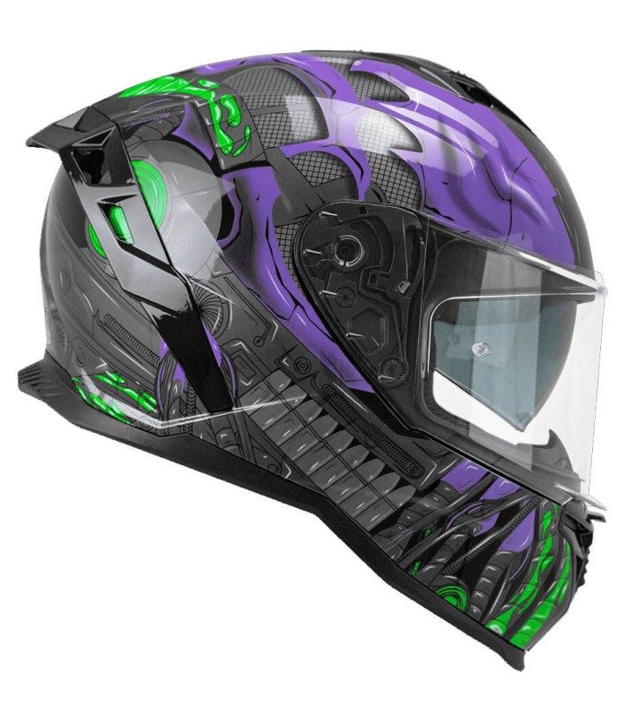 CGM 363 Shot Villain black purple helmet