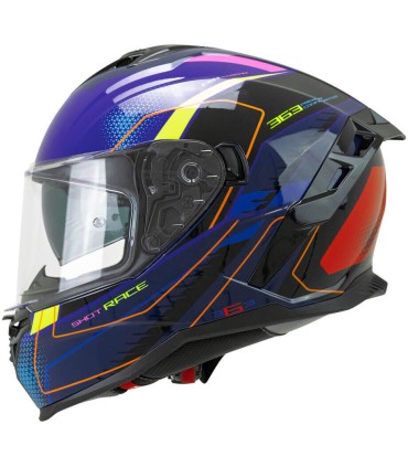 Casque CGM 363G shot Race bleu