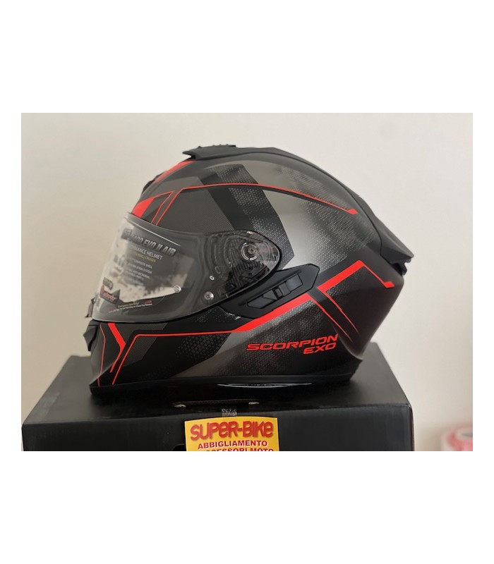 Scorpion Exo 1400 Evo 2 Air Intensio red mat helmet