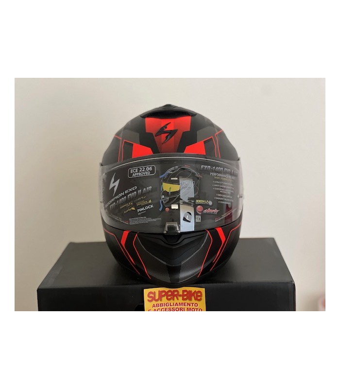Casque Scorpion Exo 1400 Evo 2 Air Intensio rouge mat