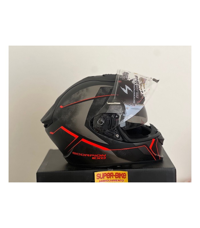 Scorpion Exo 1400 Evo 2 Air Intensio red mat helmet
