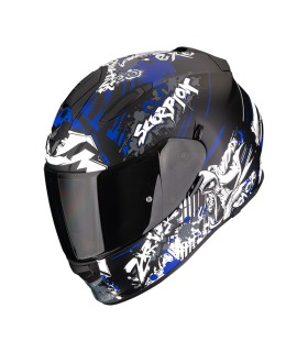 Scorpion Exo 491 Spector blue mat helmet