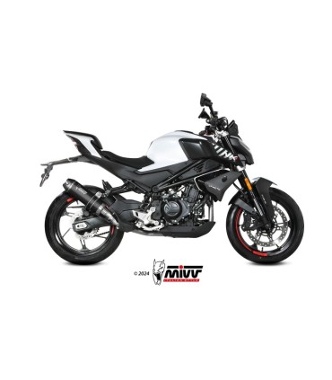 Mivv AK.1 CF-MOTO 450NK (2023-24) INOX NERO CON COPPA CARBONIO