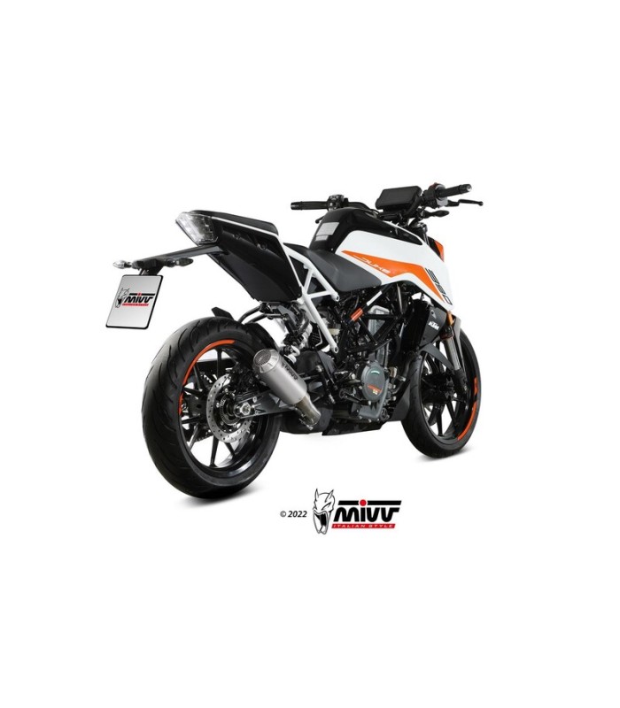 Mivv MK3 slip on KTM 125/390 Duke (2021-23) inox (pas homologué)