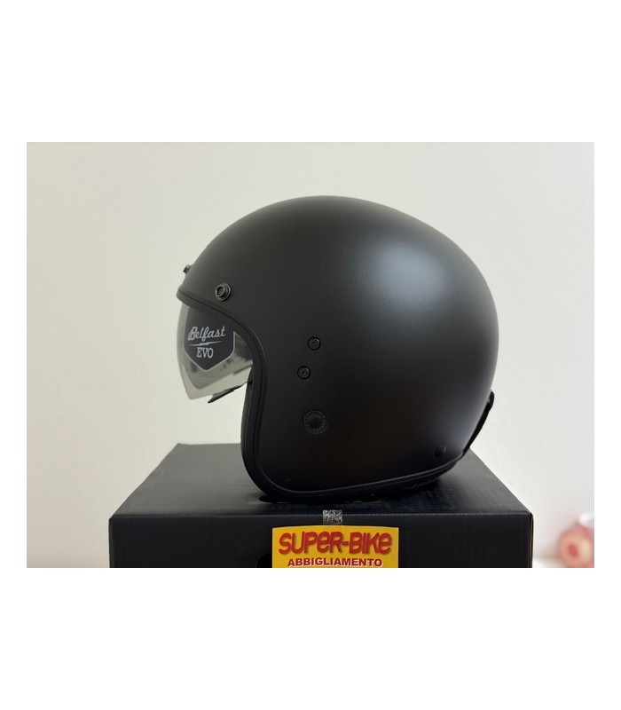 Casco jet Scorpion Belfast Evo nero perla opaco