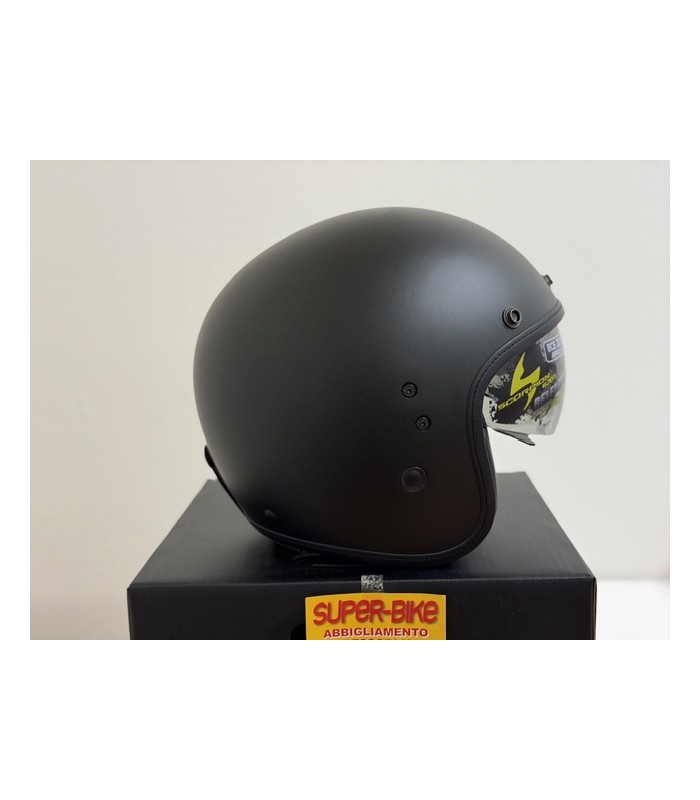 Casco jet Scorpion Belfast Evo nero perla opaco