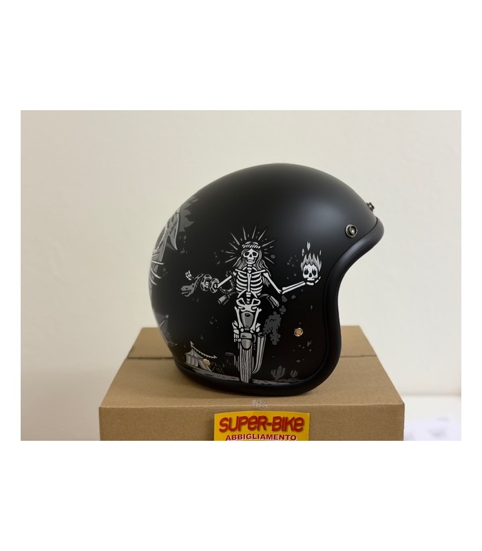 Casco jet DMD Retro Ghost rider
