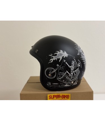 Casco jet DMD Retro Ghost rider