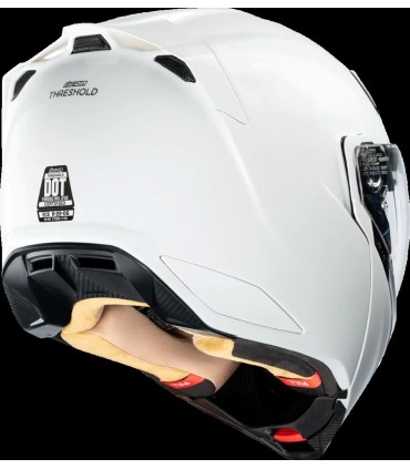 Icon Threshold flip up helmet white