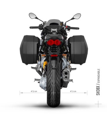 Shad kit saddlebags SH38X + 3P System Moto Guzzi V100 Mandello (2022-26)