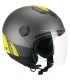 Casque jet Ska-P Luke anthracite jaune mat