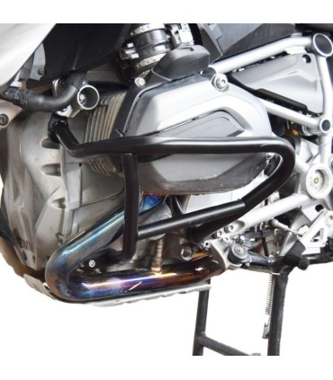 Isotta Untere Stoßstangen aus schwarz lackiertem Eisen für Bmw R 1200 GS Rallye (2017-19)