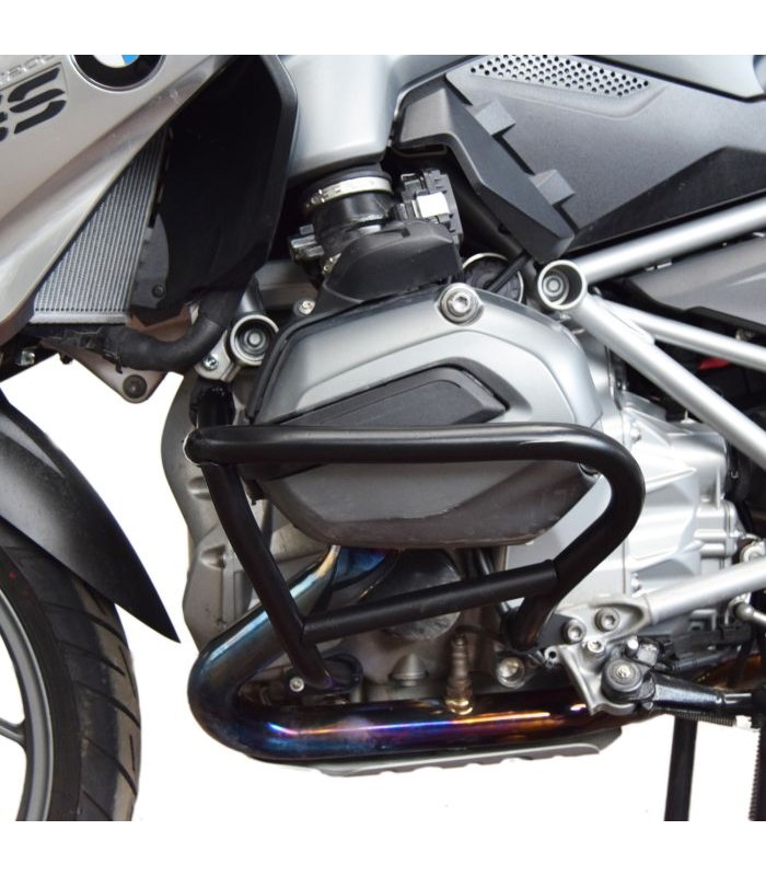 Isotta Untere Stoßstangen aus schwarz lackiertem Eisen für Bmw R 1200 GS Rallye (2017-19)