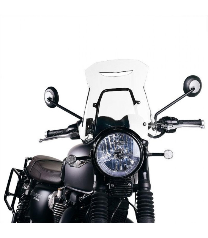 Unit Garage clear windshield with support GPS Triumph Bonneville T120