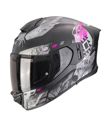 Casco Scorpion Exo 530 Air Hadji nero opaco rosa