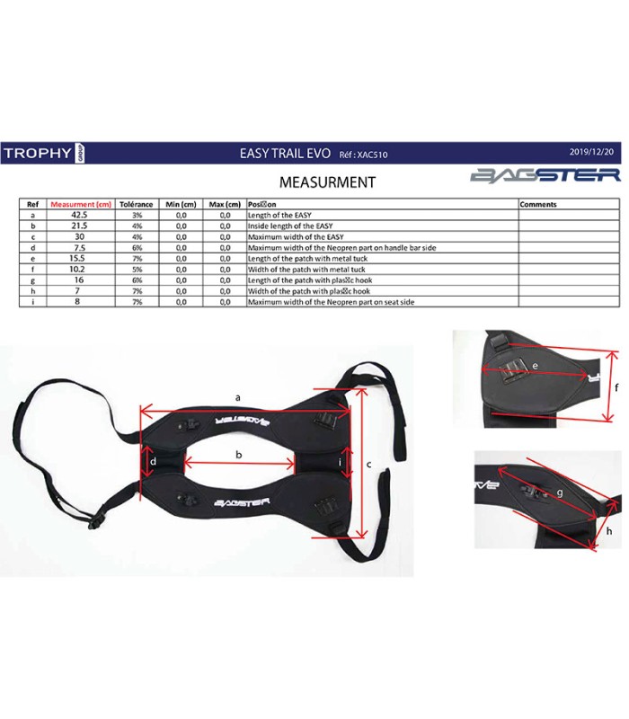 Supporto universale per borse serbatoio Bagster Easy Trail evo