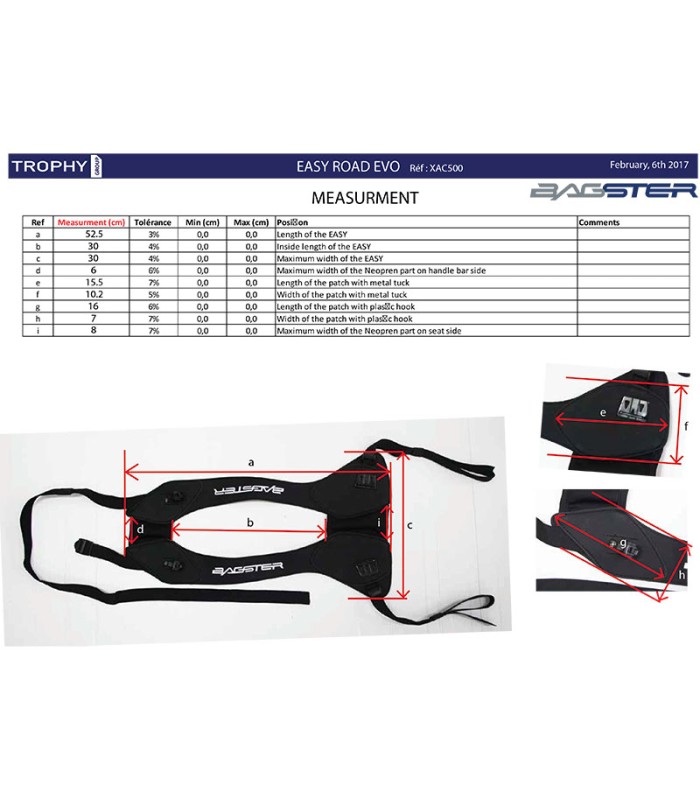 Universal Fitting Support for Tank Bags Bagster Easy Road evo