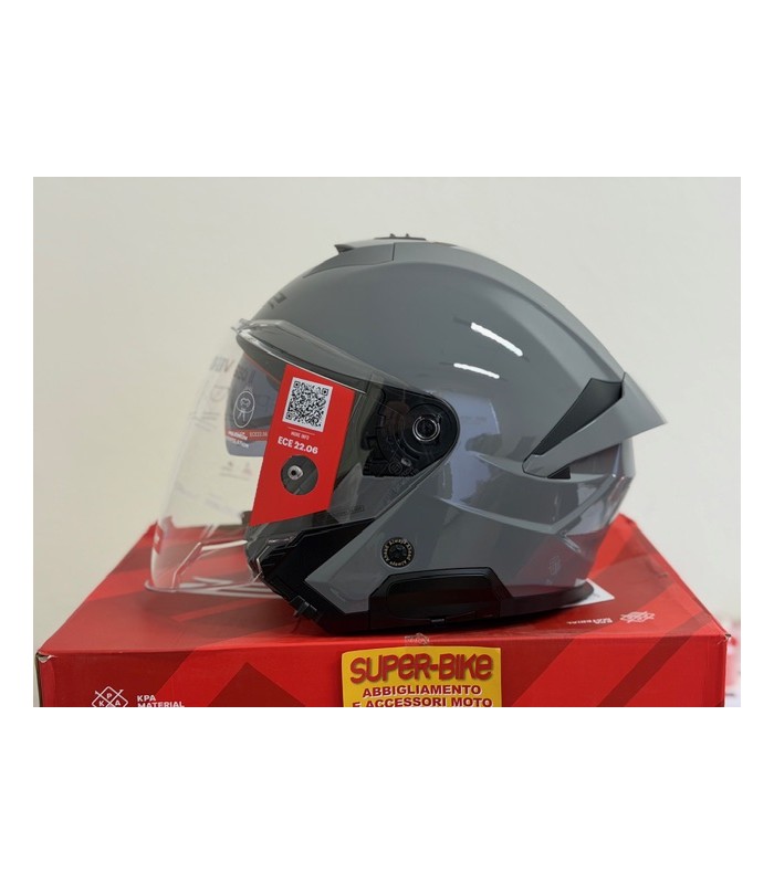 Helm jet LS2 OF618 Verso 2 Solid grau nardo