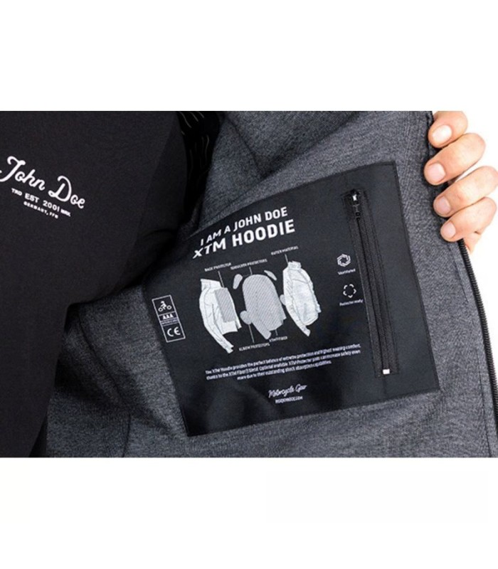 John Doe XTM V3 Hoodie Rip Stop grey/black