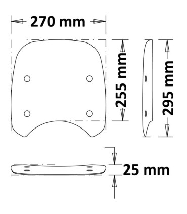 Isotta windschild schwarz mat Leoncino 500 (2017-24)