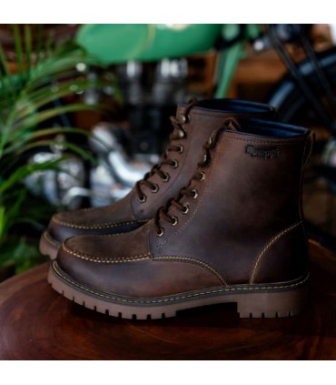 Trip Machine Moc-toe boots mocha