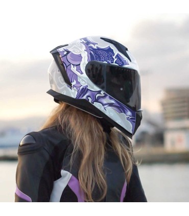 CGM 311F Blast Cloud white violet helmet