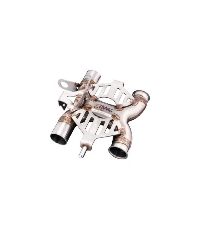 Motone MTE120 X-pipe cat-delete exhaust system Triumph