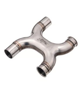 Motone MTE130 X-pipe Lite cat-delete exhaust system Triumph