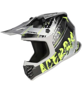 Casco Motocross Enduro Bambino Acerbis Profile Junior nero giallo