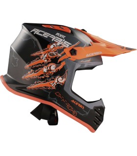 Helm Motocross Enduro kinder Acerbis Profile Junior schwarz orange