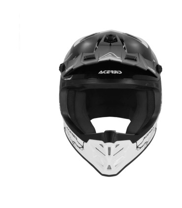 Casco Motocross Enduro Bambino Acerbis Profile Junior bianco nero