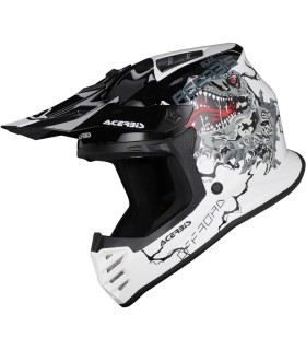 Helm Motocross Enduro kinder Acerbis Profile Junior weiss schwarz