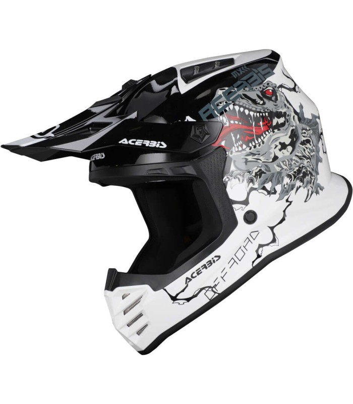 Casque Motocross Enduro enfant Acerbis Profile Junior blanc noir