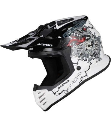 Casco Motocross Enduro Bambino Acerbis Profile Junior bianco nero