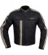 Motorrad leder jacke A-Pro Bandido schwarz beige