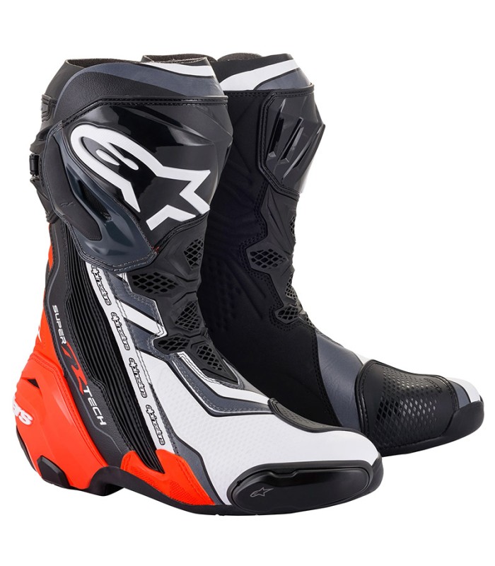 Rennen stiefel Alpinestars Supertech R rot grau