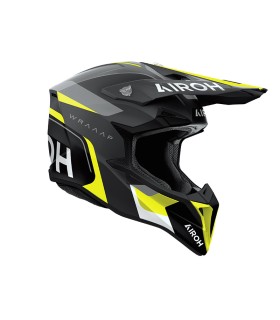 Casco cross Airoh Wraaap Conquer giallo opaco