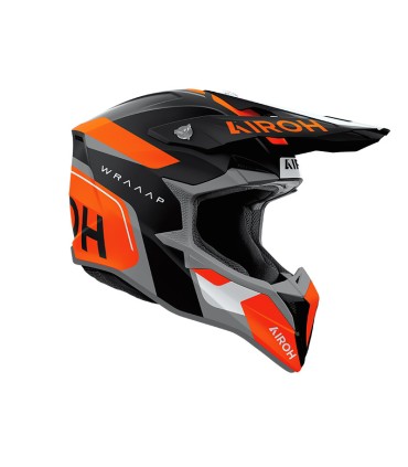 Casque cross Airoh Wraaap Conquer orange mat