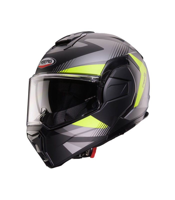 Modular helm Caberg Trip Lunar grau gelb mat