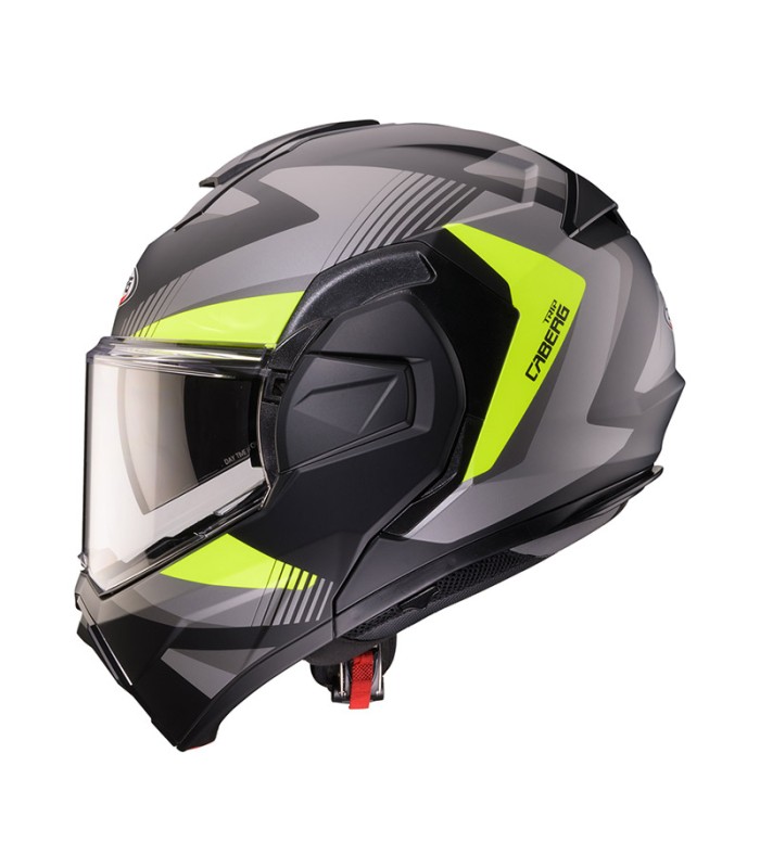 Caberg Trip flip up Lunar gray yellow mat