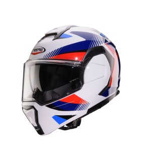 Casque modulaire Caberg Trip Lunar blanc bleu