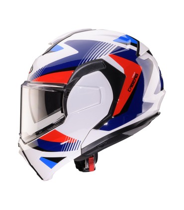 Casque modulaire Caberg Trip Lunar blanc bleu