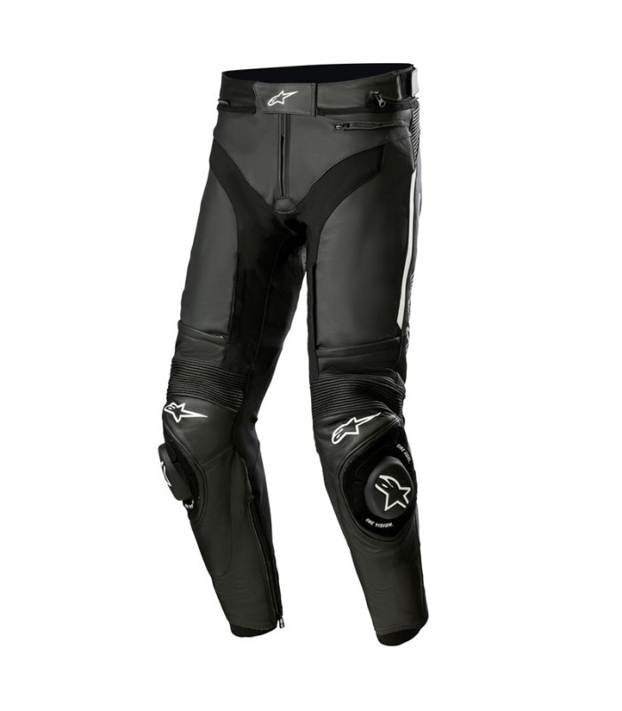Paantaloni in pelle Alpinestars Missile V3 nero bianco