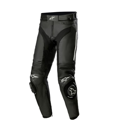 Paantalon en cuir Alpinestars Missile V3 noir blanc