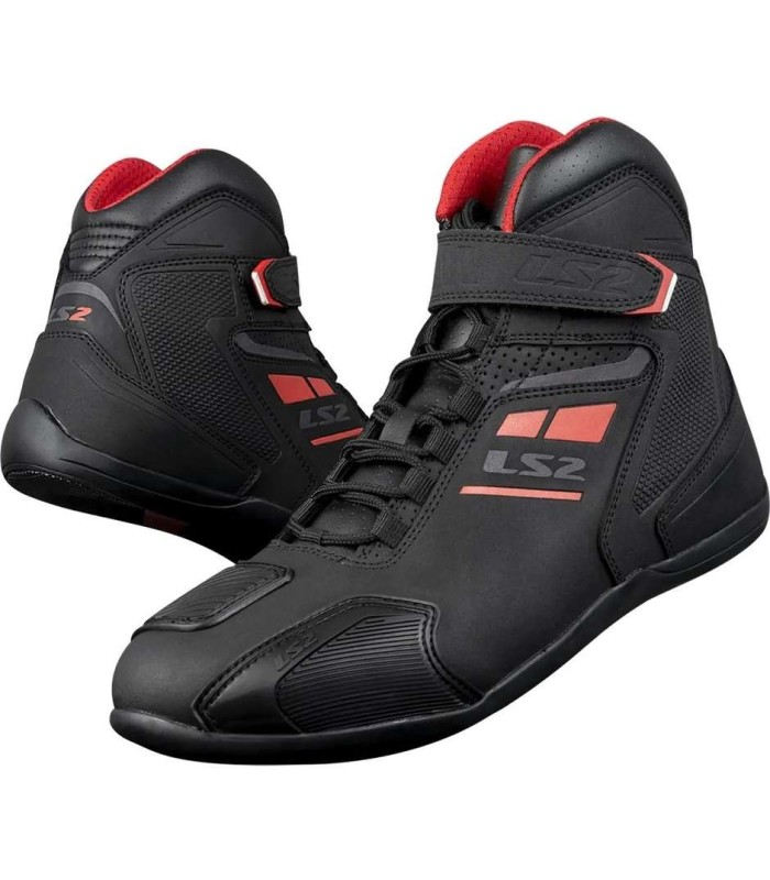 LS2 Garra black red shoes